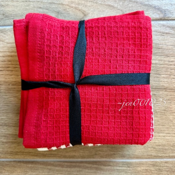 Hearth & Hand Magnolia 4pk Waffled Cotton Christmas Dishcloth Set - Picture 9 of 10